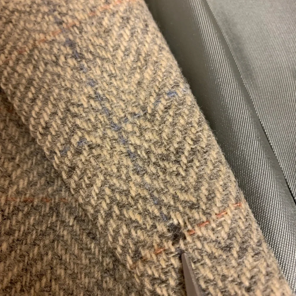 Haggar Blazer Imperial Wool Tweed Plaid Professional Preppy Classic Mens SZ 46R